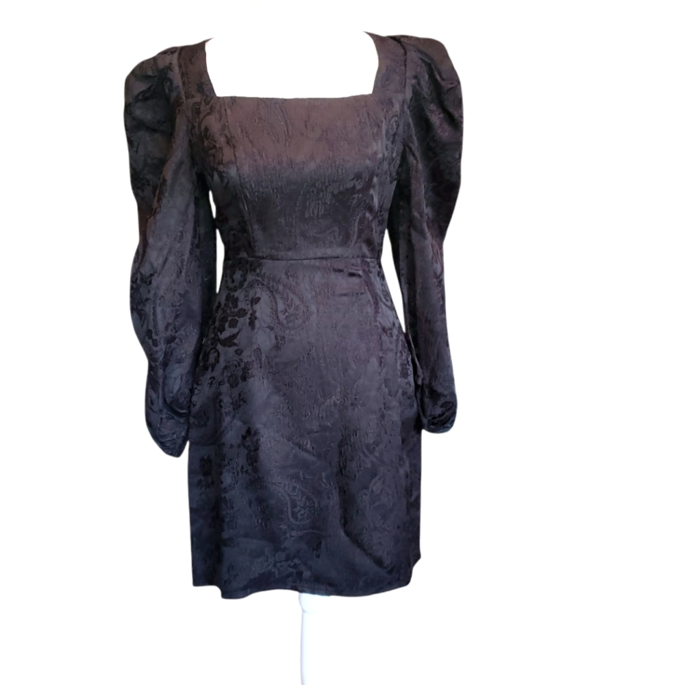 Black Brocade Mini Dress by Glamorus from Dolls Kill Sz XS